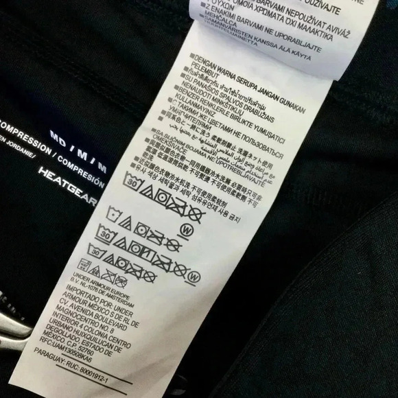 NWT Under Armour Womens Black Multicolor Compression HeatGear Leggings Medium - Picture 11 of 15